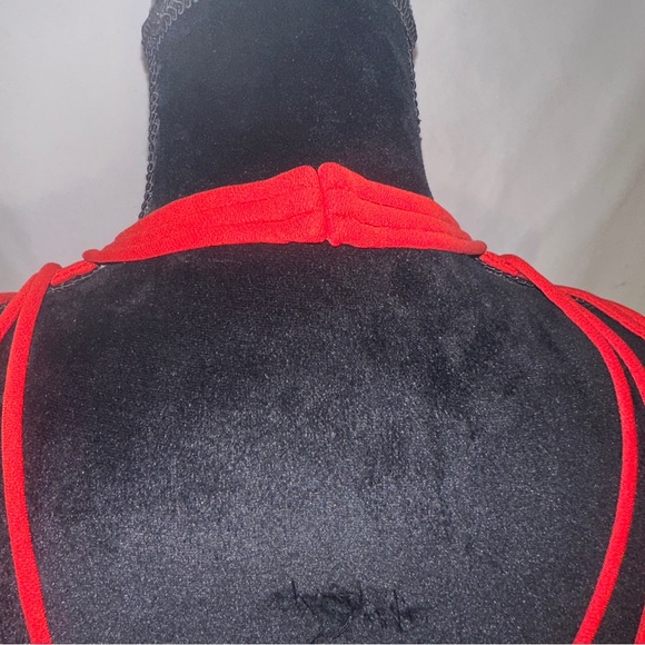 Diane von Furstenberg Sophia Dress Size 6 Silk Halter Gown Poppy Red Strappy - Picture 10 of 16